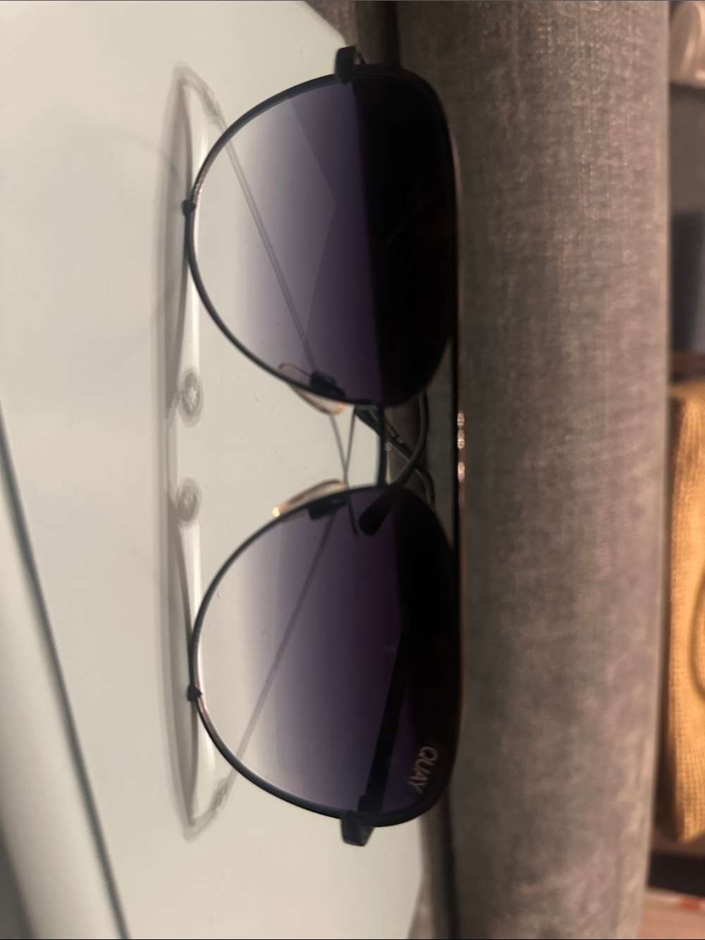 Quay Australia Black Frames with Purple Gradient Lenses
